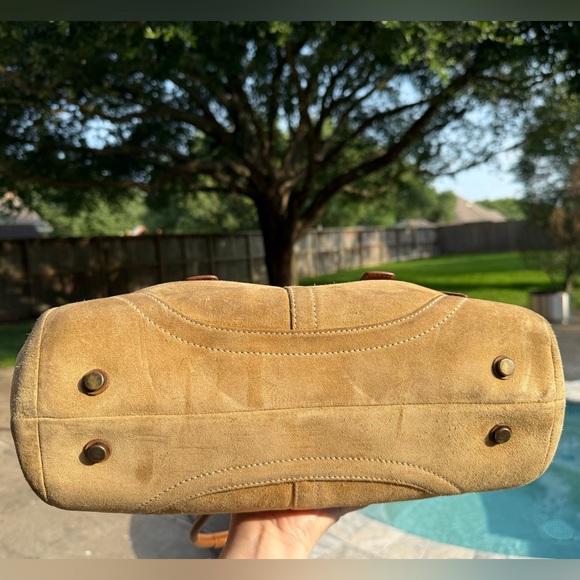 Coach C04S-9674 vintage suede flap-over boho SoHo leather accents Rare EUC w Tag - Picture 6 of 17